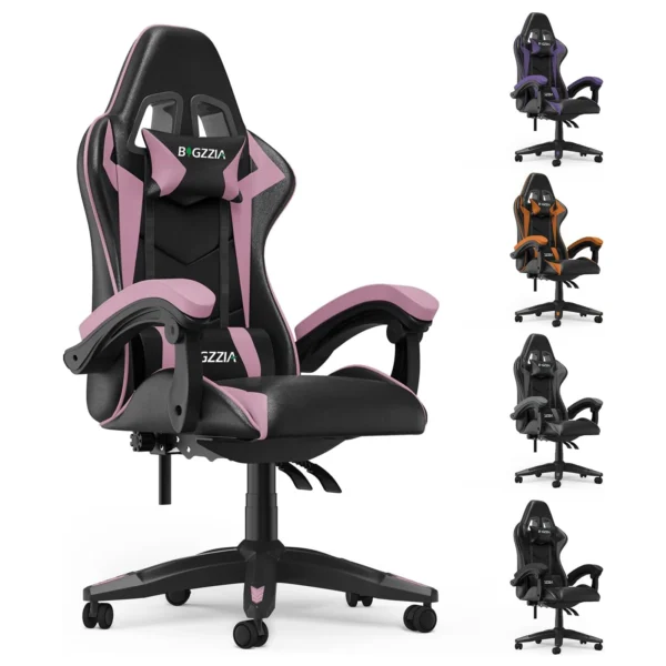 Gaming Chair with Headrest and Lumbar Support – Ergonomic PU Leather Racing Chair for Office - Image 8