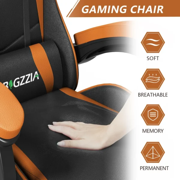 Gaming Chair with Headrest and Lumbar Support – Ergonomic PU Leather Racing Chair for Office - Image 4