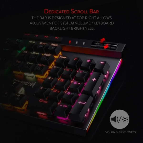 Redragon K580 VATA RGB Mechanical Gaming Keyboard - 104 Keys, Anti-Ghosting - Image 6