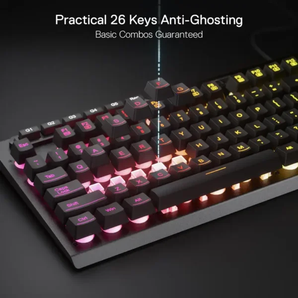 Redragon K513 RGB Membrane Gaming Keyboard – 104 Keys, Wired, Mechanical-Feel - Image 5