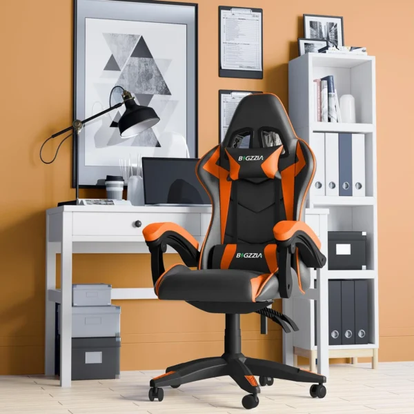 Gaming Chair with Headrest and Lumbar Support – Ergonomic PU Leather Racing Chair for Office - Image 2