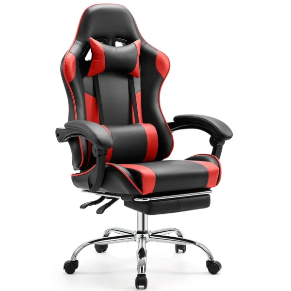 JHK Ergonomic Racing Gaming Chair – Adjustable Swivel PU Leather Chair with Headrest - Image 7