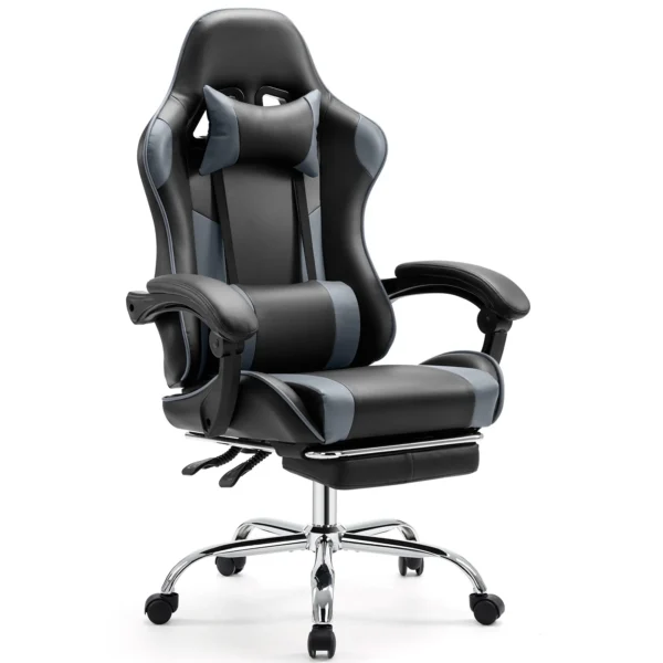 JHK Ergonomic Racing Gaming Chair – Adjustable Swivel PU Leather Chair with Headrest - Image 9