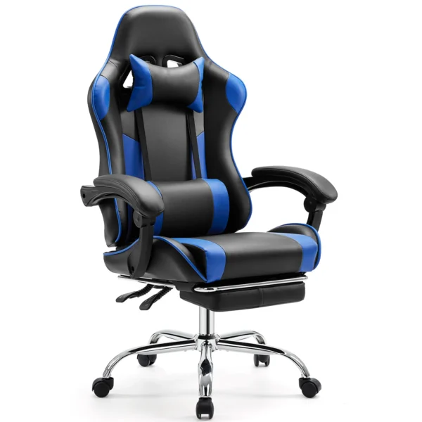 JHK Ergonomic Racing Gaming Chair – Adjustable Swivel PU Leather Chair with Headrest - Image 10