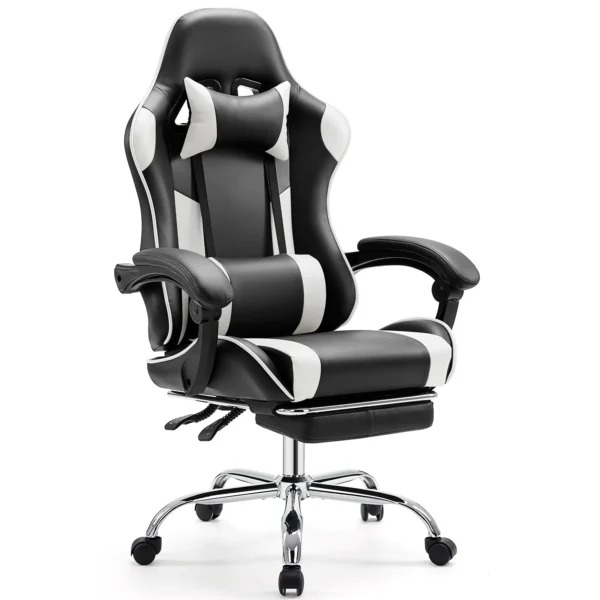 JHK Ergonomic Racing Gaming Chair – Adjustable Swivel PU Leather Chair with Headrest - Image 8