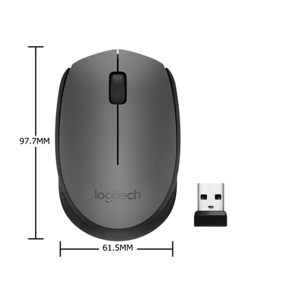 Logitech M170 Wireless Mouse – 2.4GHz Optical, 3 Buttons, Nano Receiver for PC & Laptop - Image 6