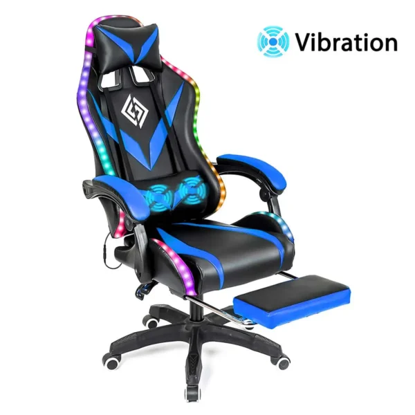 135° Gaming Chair with RGB Lights – Ergonomic Office Chair with Bluetooth Speaker - Image 8