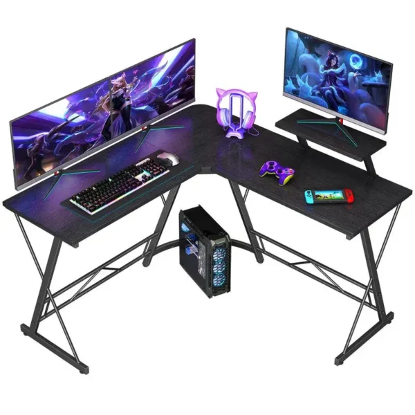 Gaming Furniture Gamer Desk – L-Shaped Corner Computer Desk with Thick Tabletop - Image 6