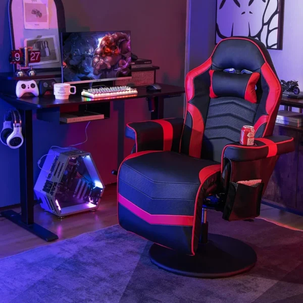 Gaming Chair with Massage and Cup Holder – Height Adjustable - Image 6