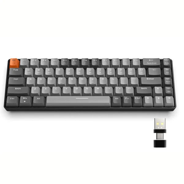 RK68 60% Wireless Mechanical Keyboard, Bluetooth 5.0/2.4GHz with Dual Mode 2-in-1 Receiver, 68-Key Hot-Swappable Gaming Keyboard - Image 9