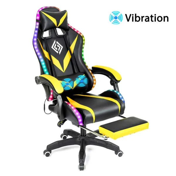 135° Gaming Chair with RGB Lights – Ergonomic Office Chair with Bluetooth Speaker - Image 12