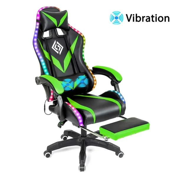 135° Gaming Chair with RGB Lights – Ergonomic Office Chair with Bluetooth Speaker - Image 7