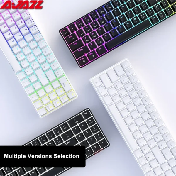 AJAZZ AK692 Gaming Mechanical Keyboard RGB 68 Keys Hot Swap Custom Keyboard Bluetooth Wireless Keyboards for PC Laptop Computer - Image 6