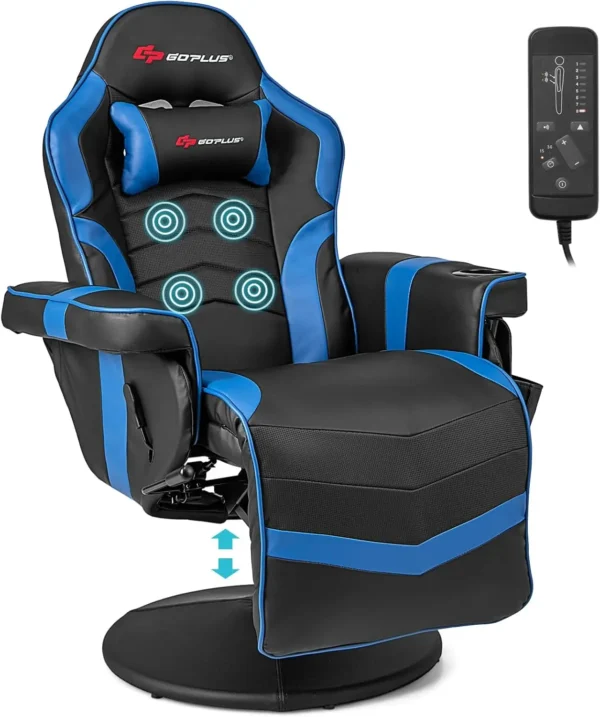 Gaming Chair with Massage and Cup Holder – Height Adjustable - Image 8