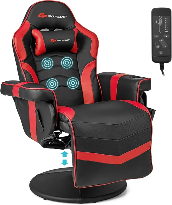 Gaming Chair with Massage and Cup Holder – Height Adjustable - Image 11