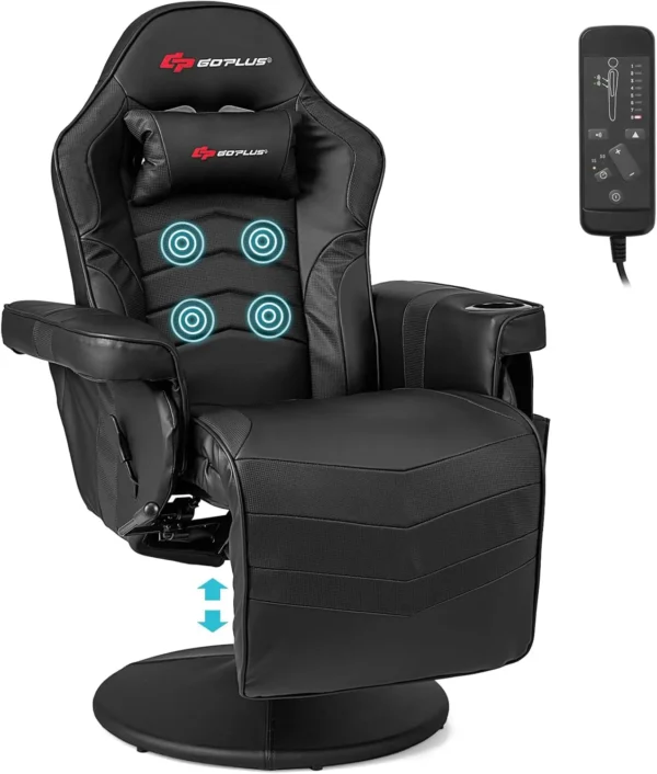 Gaming Chair with Massage and Cup Holder – Height Adjustable - Image 7