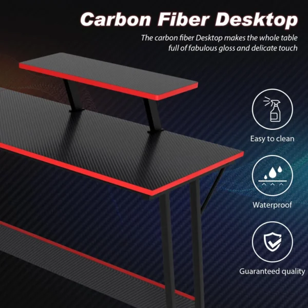 L-Shaped Corner Gaming Desk – Large Desktop Computer Desk multi purpose - Image 4