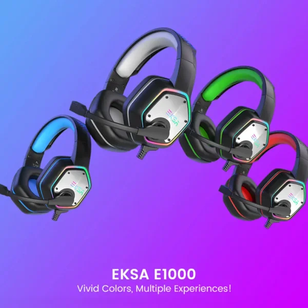 EKSA E1000 Gaming Headset – 7.1 Surround Sound Wired Gaming Headphones with Noise-Cancelling Mic for PC, PS4, and PS5 - Image 6