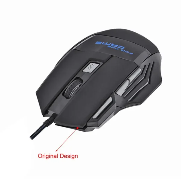 Wired Gaming Mouse – 7 Button, Adjustable 5500 DPI, Backlit Optical Mouse for PC Gamers - Image 5