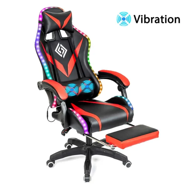 135° Gaming Chair with RGB Lights – Ergonomic Office Chair with Bluetooth Speaker - Image 10