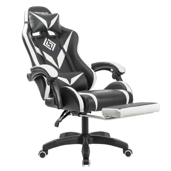 RGB Light Gaming Chair – Ergonomic Office Chair with 2-Point Massage, 135° Reclining, and Footrest for Gamers - Image 8