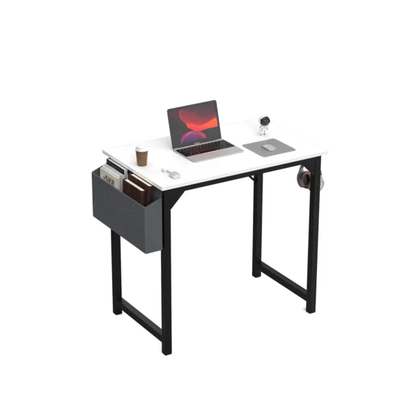 JHK Computer Desk – Modern Simple Style Writing, Study, Office, and Gaming Table with Side Bag and Headphone Hook - Image 7