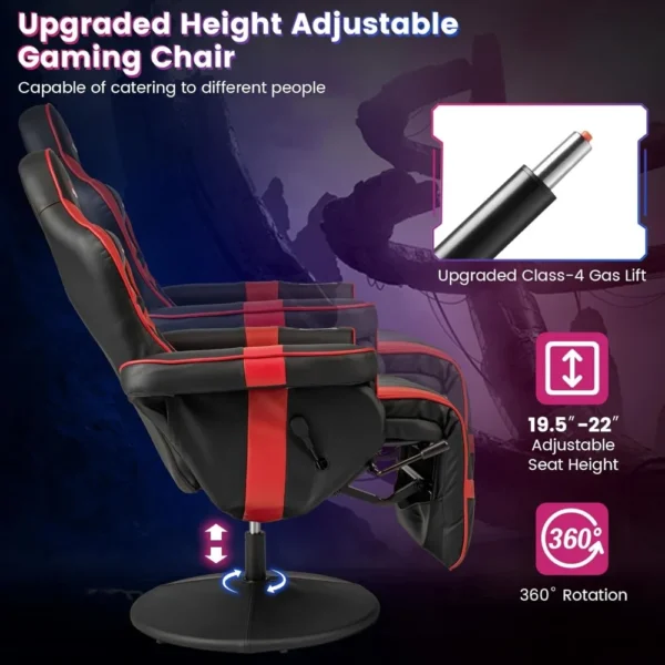 Gaming Chair with Massage and Cup Holder – Height Adjustable - Image 2