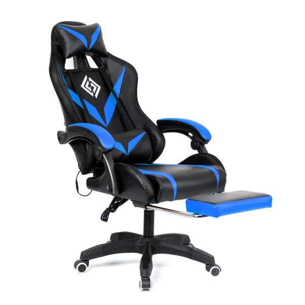 RGB Light Gaming Chair – Ergonomic Office Chair with 2-Point Massage, 135° Reclining, and Footrest for Gamers - Image 10