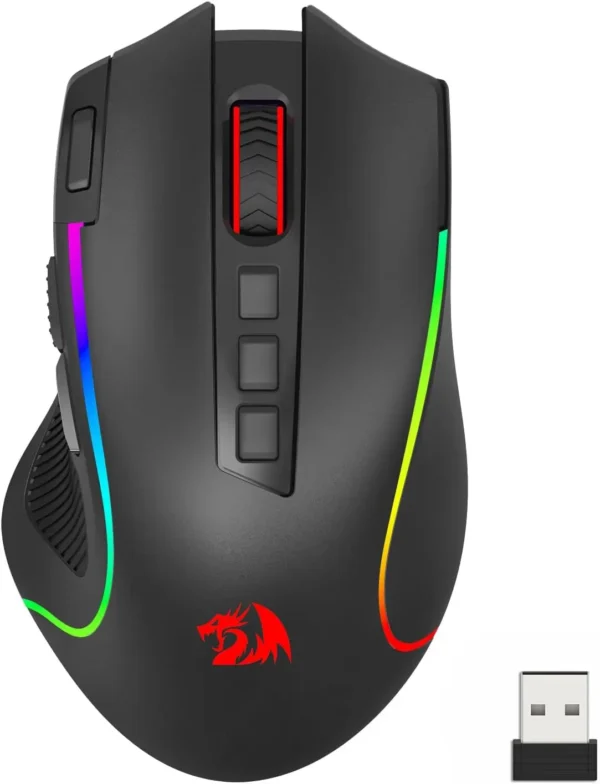 Redragon M612 PRO BT & 2.4RGB Gaming Mouse, 8000 DPI Wired/Wireless Optical Gamer Mice 11 Programmable Buttons & 6 Backlit Modes - Image 7