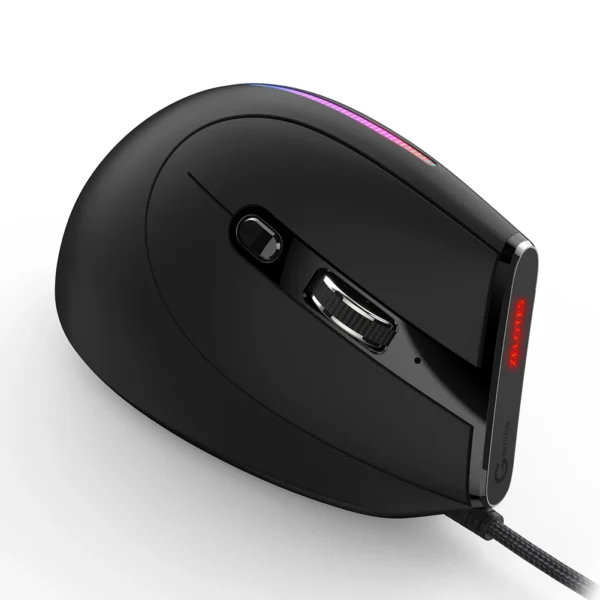 ZELOTES T-50 Vertical RGB Gaming Mouse – 9 Buttons, 12800 DPI Adjustable - Image 3